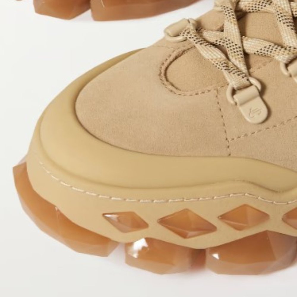 JIMMY CHOO Diamond x Hike/F leather-trimmed suede ankle boots sz 41 10 - Picture 3 of 4